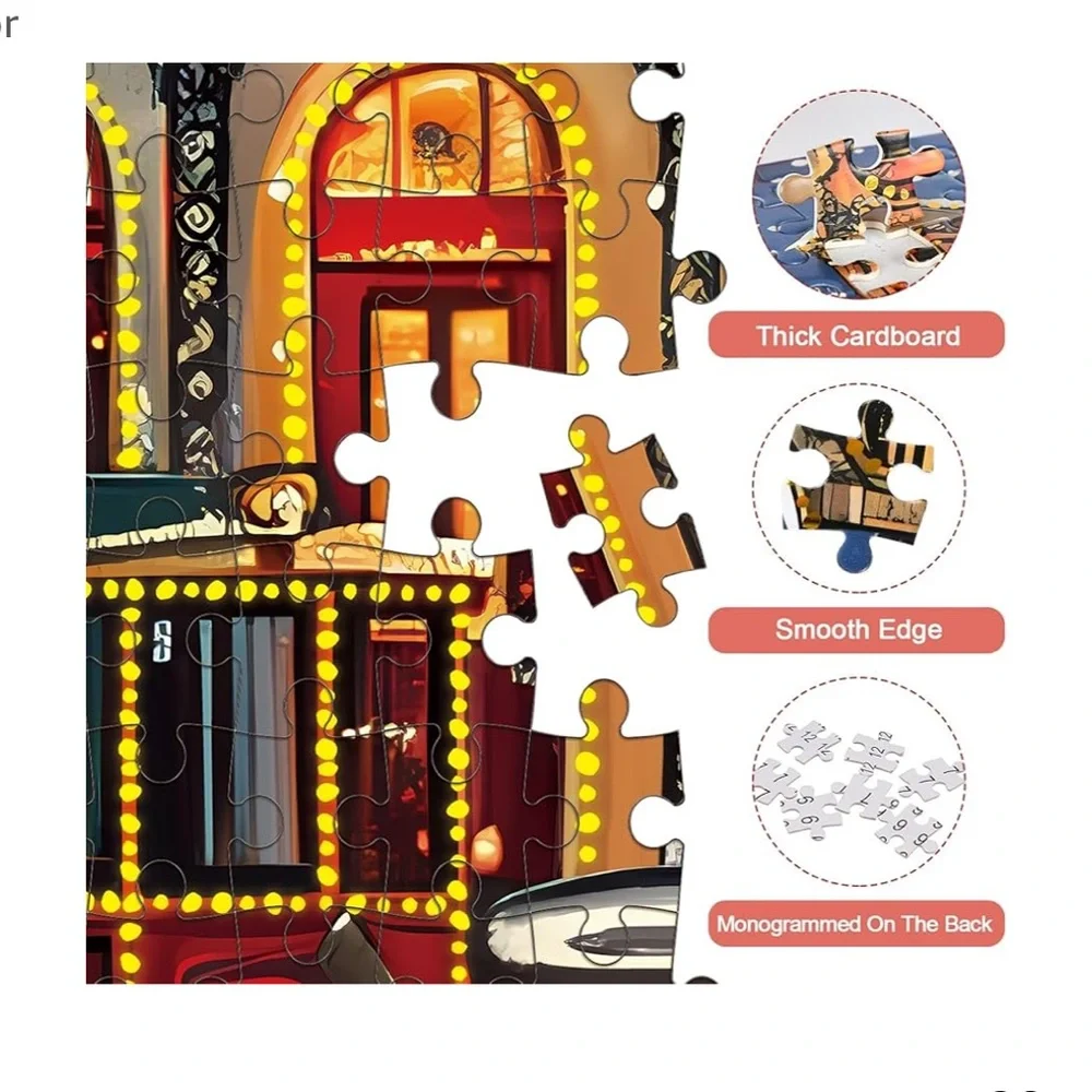 Advent Calendar Foil Puzzle Jigsaw Winter City Scene 24 Days Christmas Countdown